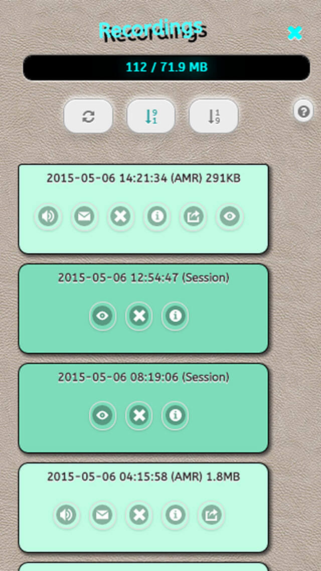 Settings screen