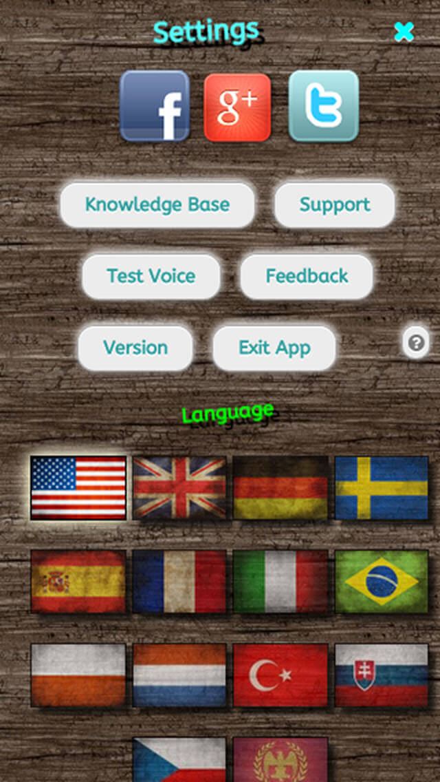 Recordings screen